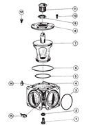 Reservedele - 2-vejs hane