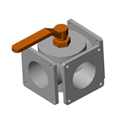 MZ 2-vejs hane med messingkegle
